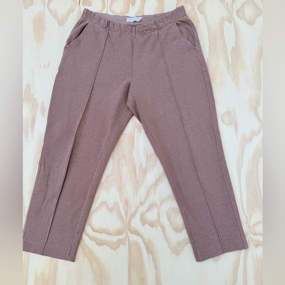 Everlane Pants - Everlane Women’s Brown Cropped Pants Size M | Ankle Length Pull-On Trousers